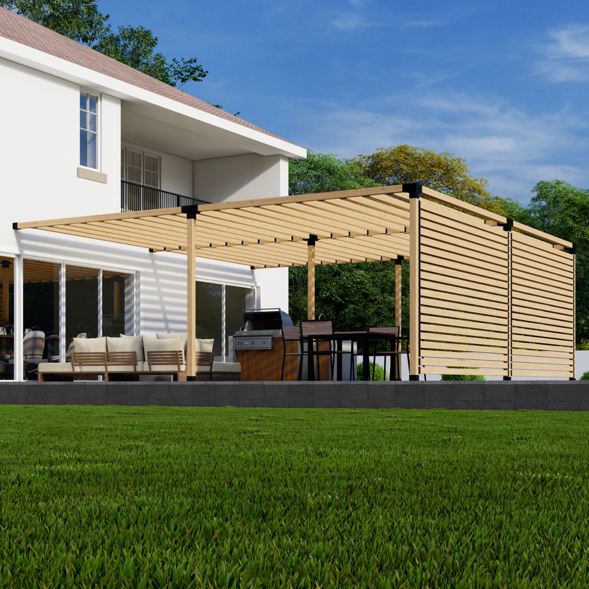 Bracket Kit for Contemporary Wooden Pergola - 20% Off
