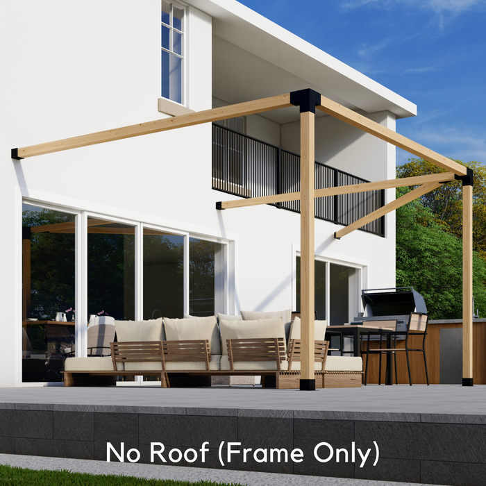 Kit for Adding a Pergola to Back of House - Any Size Up to 24' x 12'