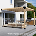 154 - Attached 10x8 pergola with medium-spaced 2x6 angled roof slats