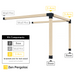 162.3 - This single attached pergola kit includes 2 base brackets, 2 wall-mount brackets and 2 3-arm brackets, all of which are for 6x6 wood