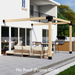 162.991 - Attached 12 x 7 pergola without a roof - outer frame only