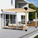 162.9 - Attached 10 x 7 pergola with medium-spaced straight inline 2x6 roof rafters - cover picture