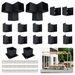 Pergola kit includes 2 base brackets, 2 wall-mount brackets, 2 3-arm post brackets and 10 square 4x4 brackets for inline 4x4 posts