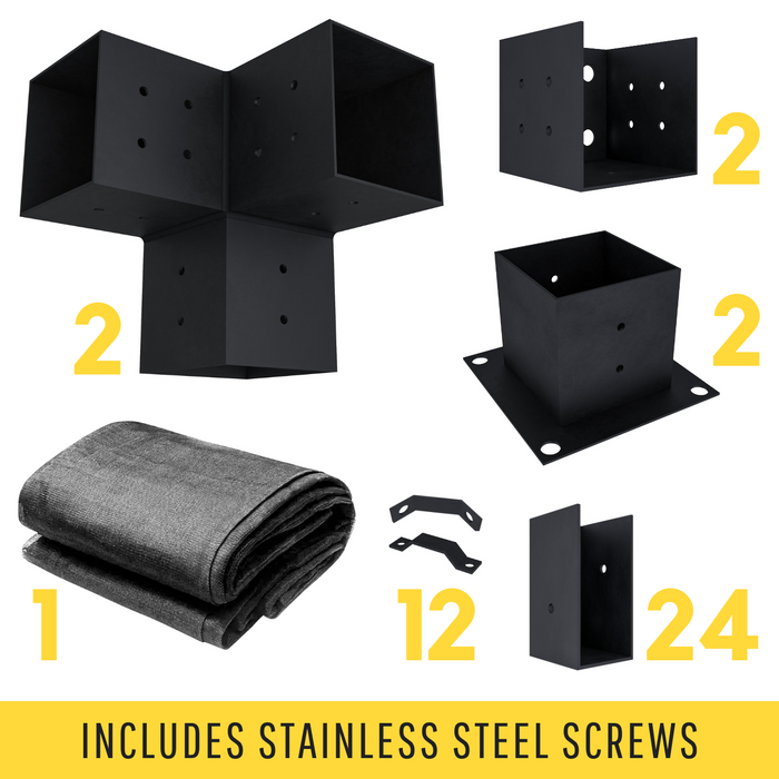 4587 - 2-Post Covered Pergola DIY Kit