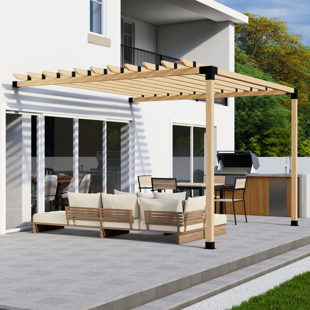 DIY Lean-To Pergola Kit - 20% Off + Free Shipping