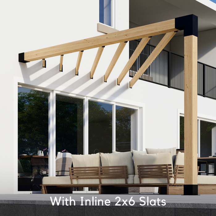 1038 - DIY Kit for Building a Corner Pergola With a Triangle Shape