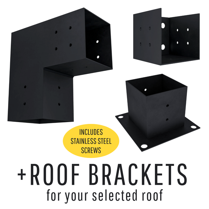 DIY Pergola Kit for an Up to 12' x 12' Triangle Pergola Attached to House