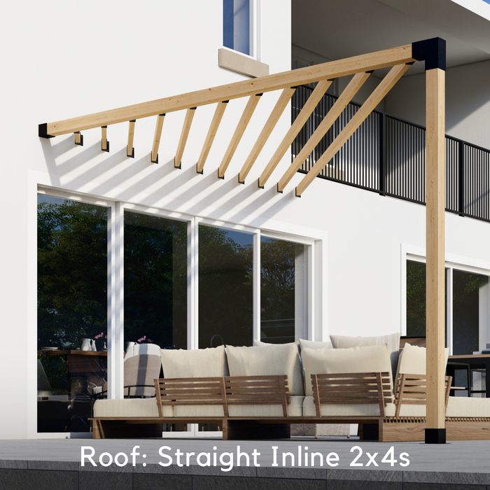 DIY Pergola Kit for an Up to 12' x 12' Triangle Pergola Attached to House