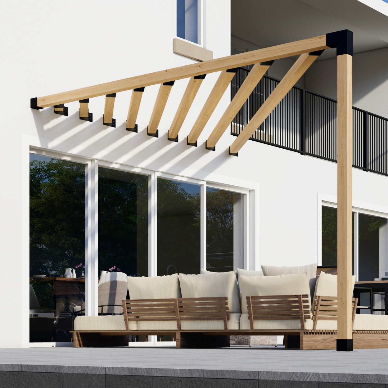 House-Attached w/ 4x4 Brackets →