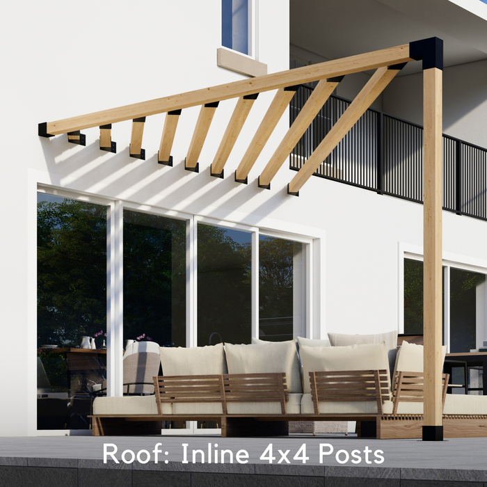 DIY Pergola Kit for an Up to 12' x 12' Triangle Pergola Attached to House