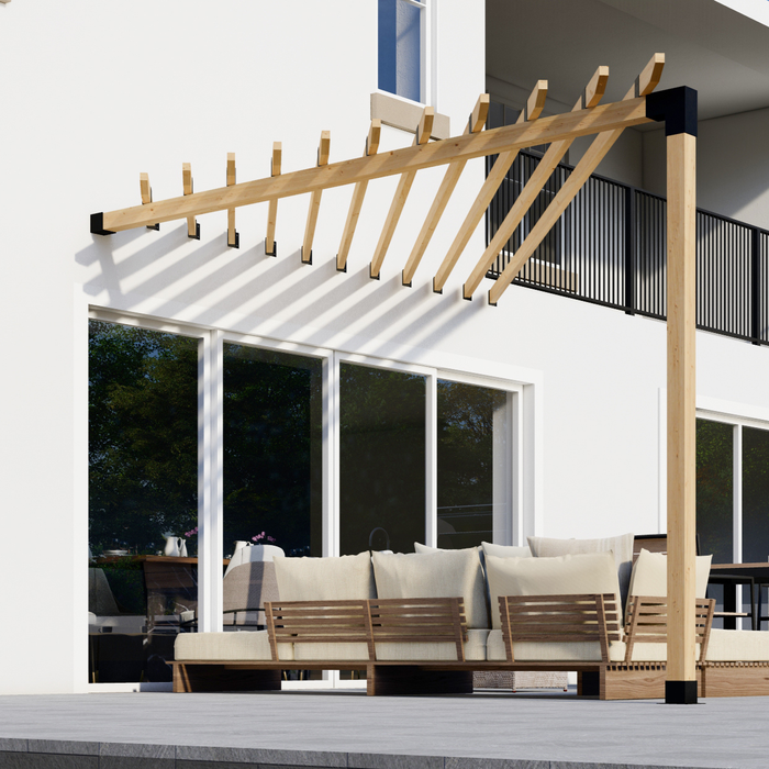 DIY Pergola Kit for an Up to 12' x 12' Triangle Pergola Attached to House
