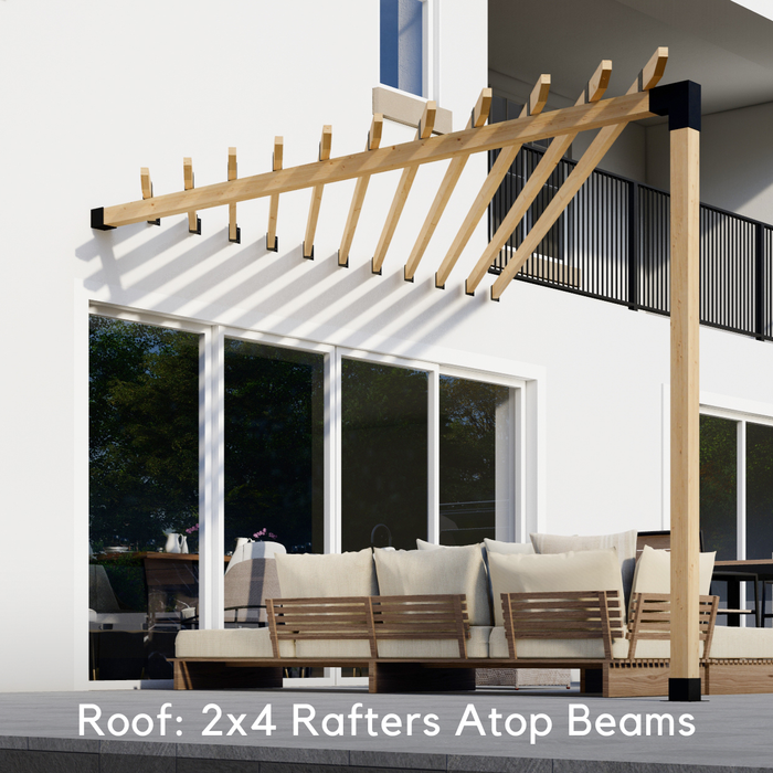 DIY Pergola Kit for an Up to 12' x 12' Triangle Pergola Attached to House