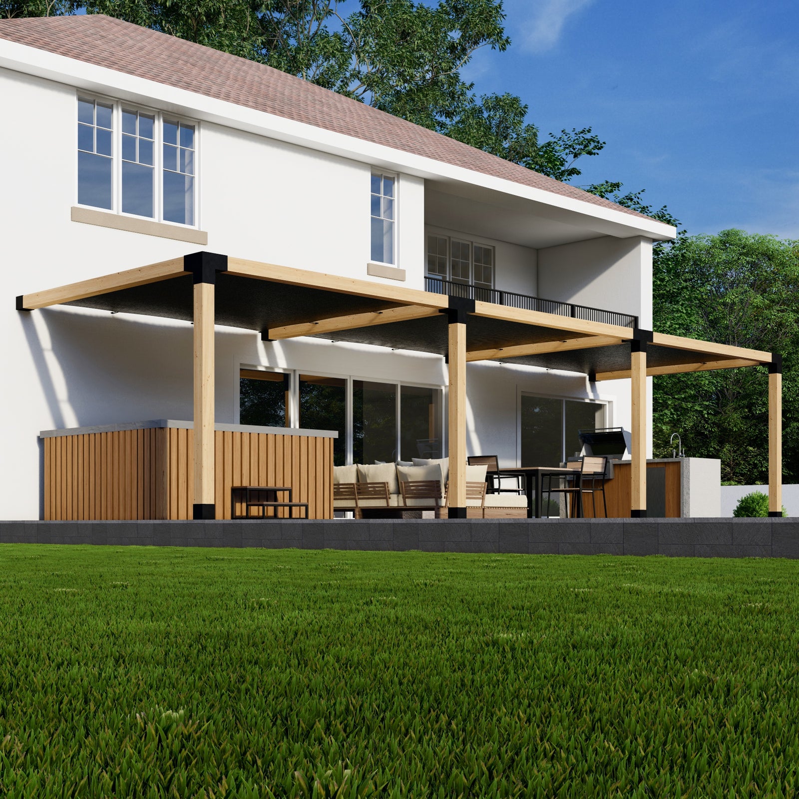 House-Attached w/ Shade Canopies →