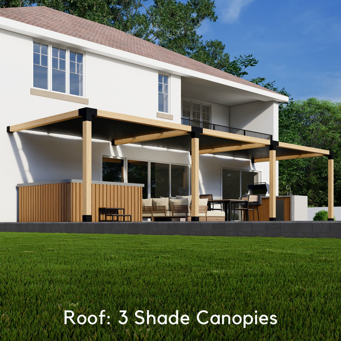 DIY Pergola Kit for a Back Deck Pergola Up to 36' x 12' (6x6 Brackets)