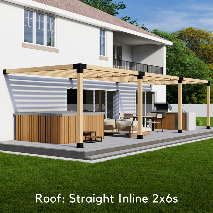 DIY Pergola Kit for a Back Deck Pergola Up to 36' x 12' (6x6 Brackets)