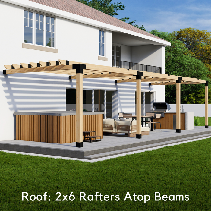 DIY Pergola Kit for a Back Deck Pergola Up to 36' x 12' (6x6 Brackets)