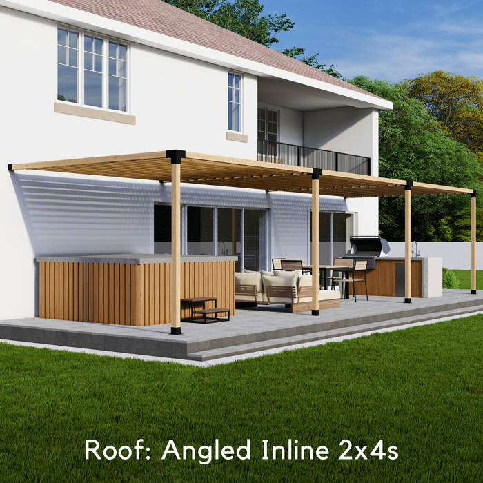 DIY Pergola Kit for a Back Deck Pergola Up to 36' x 12' (4x4 Brackets)