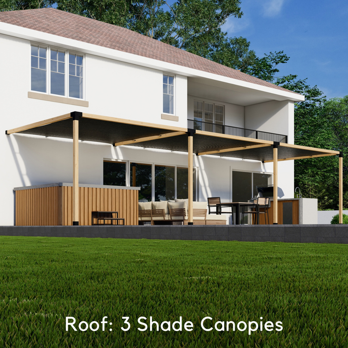 DIY Pergola Kit for a Back Deck Pergola Up to 36' x 12' (4x4 Brackets)