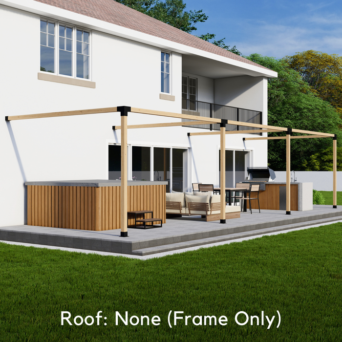 DIY Pergola Kit for a Back Deck Pergola Up to 36' x 12' (4x4 Brackets)