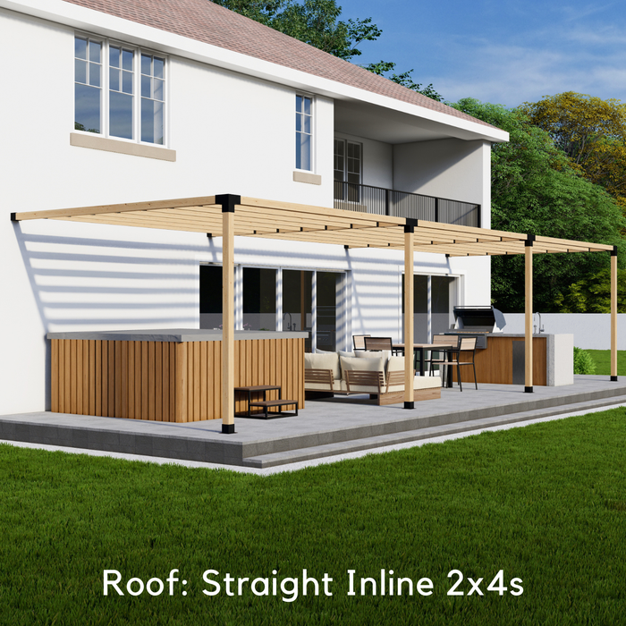 DIY Pergola Kit for a Back Deck Pergola Up to 36' x 12' (4x4 Brackets)