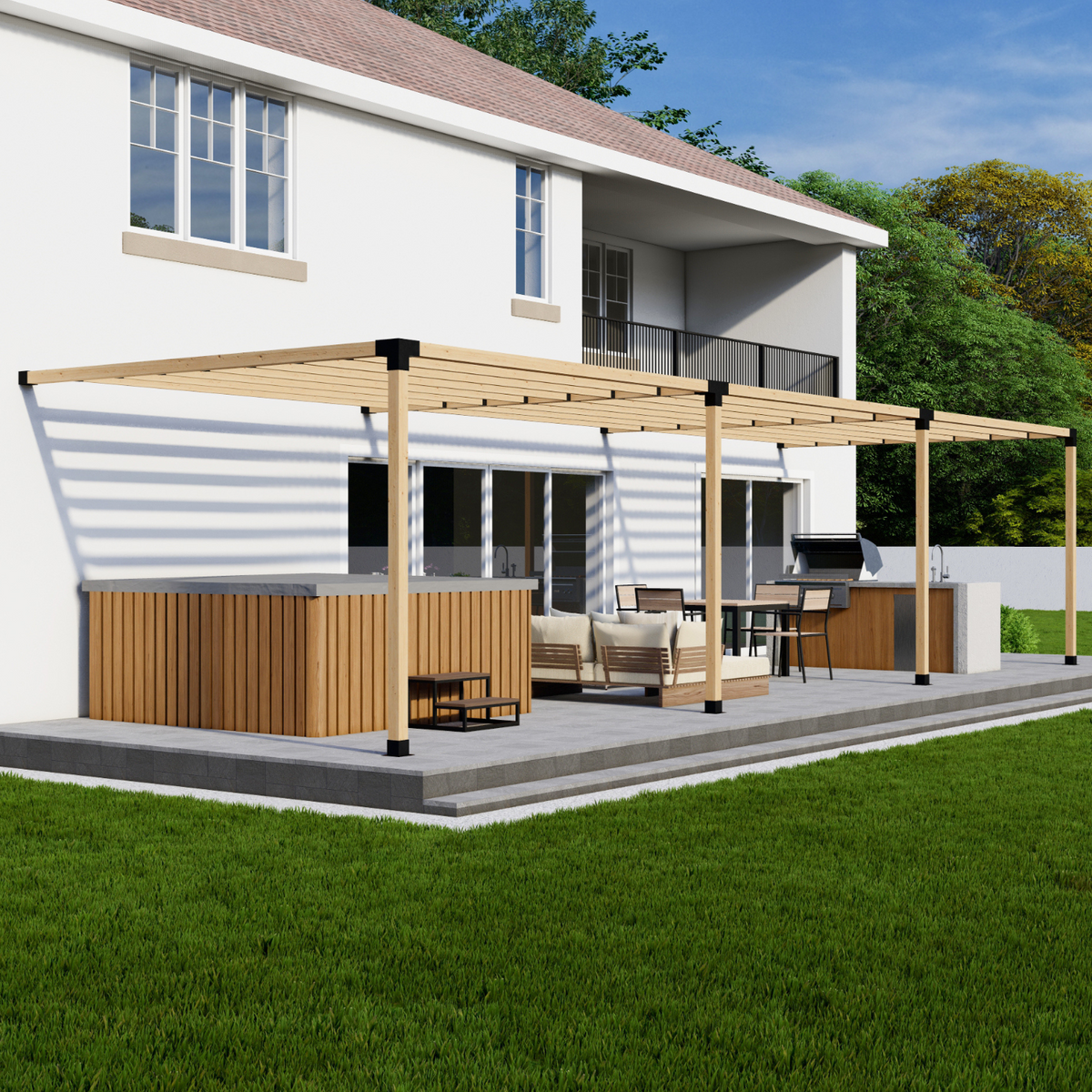 Pergola Kits Attached To House