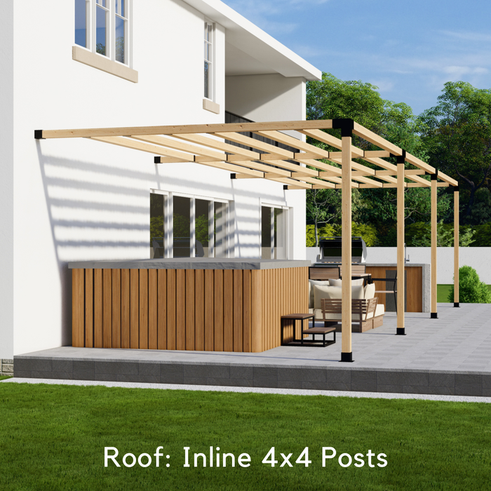 DIY Pergola Kit for a Back Deck Pergola Up to 36' x 12' (4x4 Brackets)