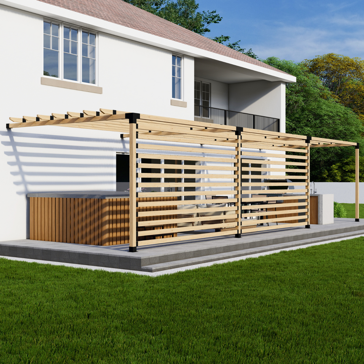 あうページ　ダダ、ブラックキング Set of Black Brackets for Pergola - 20% Off + Ships Free