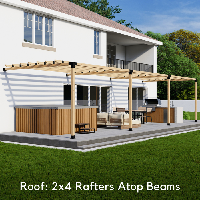 DIY Pergola Kit for a Back Deck Pergola Up to 36' x 12' (4x4 Brackets)