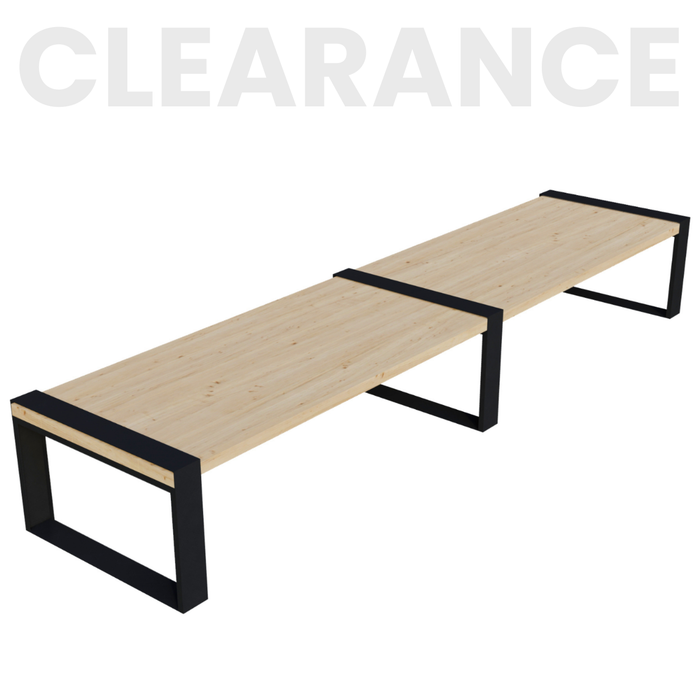 DIY Low Picnic Table Kit (Up to 12 Feet Long) - Brackets for 2x6 Wood Slats