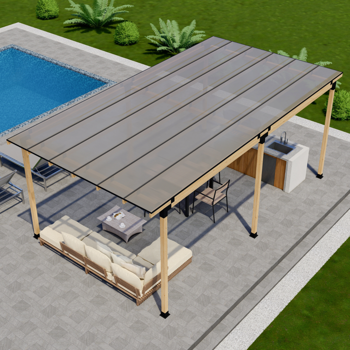 Rainproof Polycarbonate Roof (Panels Running Longways)