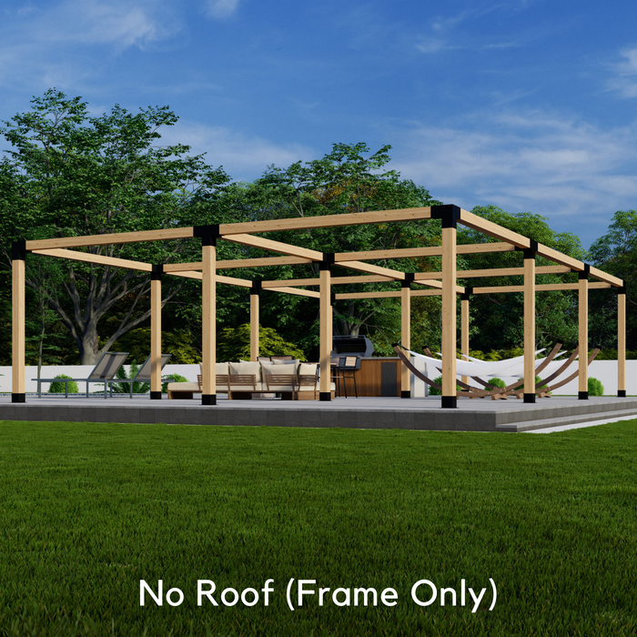 6-Section (3x2) Free-Standing Pergola Frame Kit (Any Size Up to 36' x 24') - For 6x6 Wood Posts
