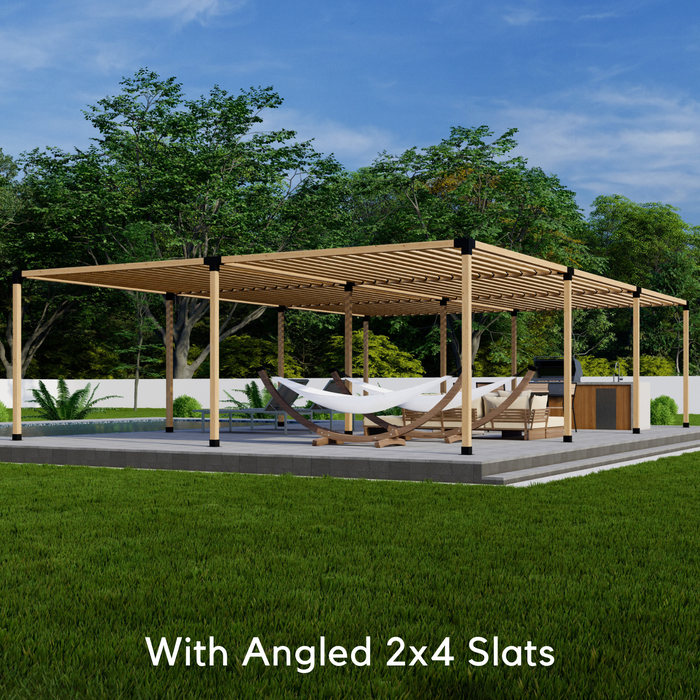 6-Section (3x2) Free-Standing Pergola Frame Kit (Any Size Up to 36' x 24') - For 4x4 Wood Posts