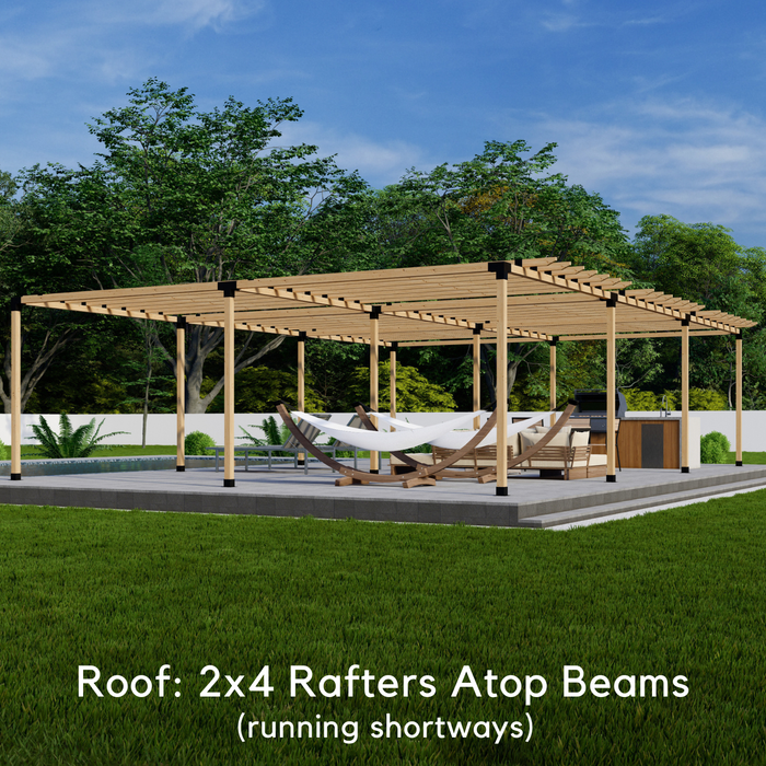 2x4 Rafters Atop Beams (Running Shortways)