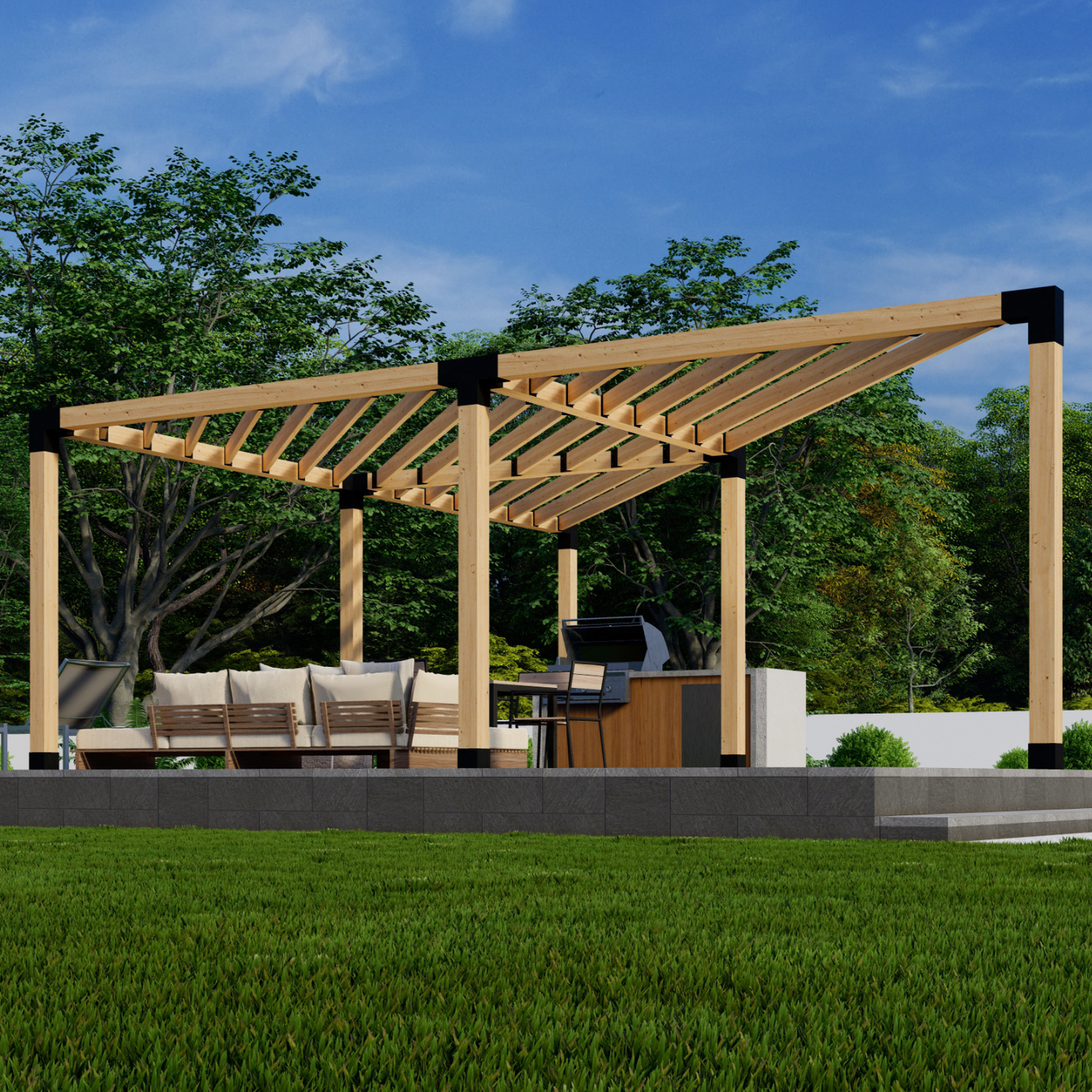Outdoor Corner Pergola Kit - 20% Off + Free Shipping