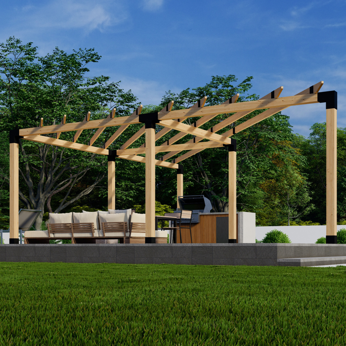 wooden trellis pagoda Corner Trellis Pergola Kit