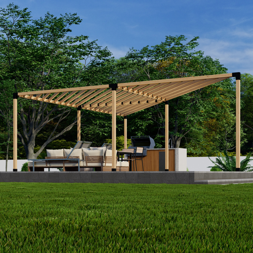 1021.3 - Triangular Corner Pergola With Roof