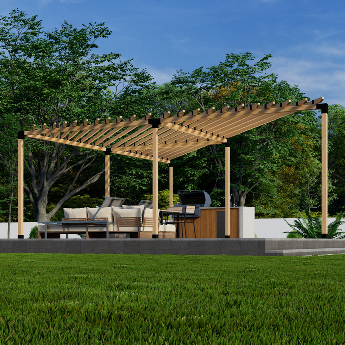 1021.6 - 3-Sided Triangular Pergola