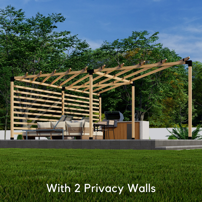 1021.4 - DIY Kit for Building a Corner Pergola With a Triangle Shape