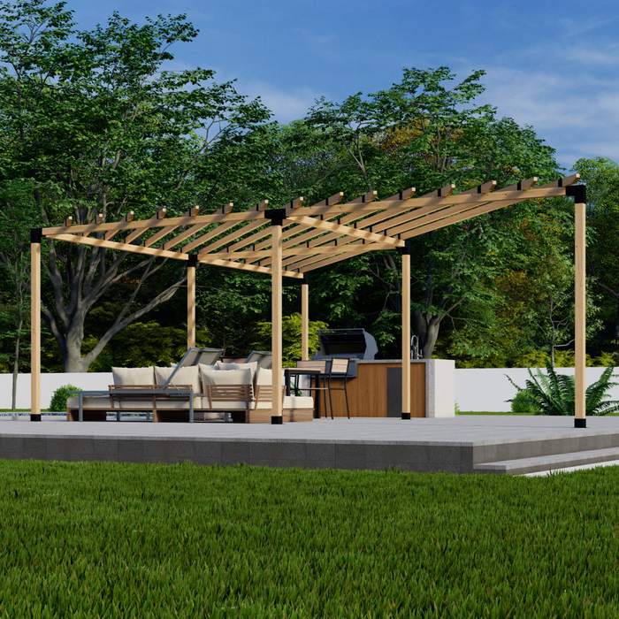 1021.5 - Wooden Triangular Pergola