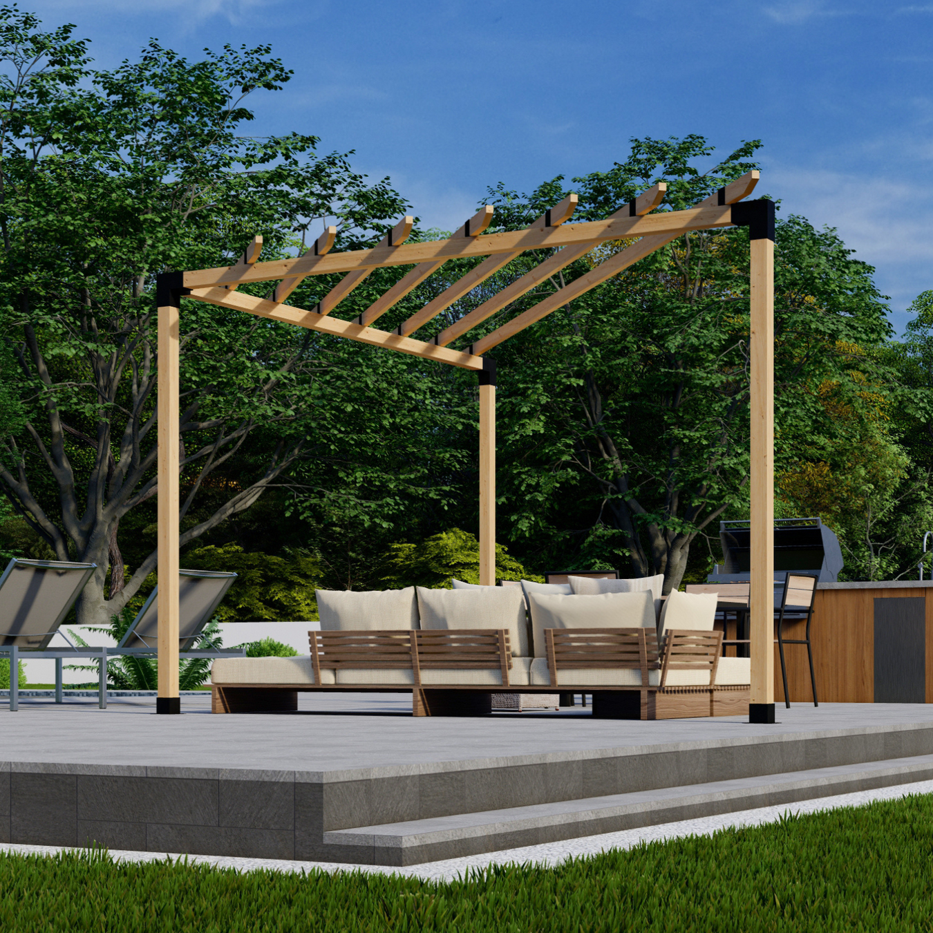 1-Block Small Pergola Kits