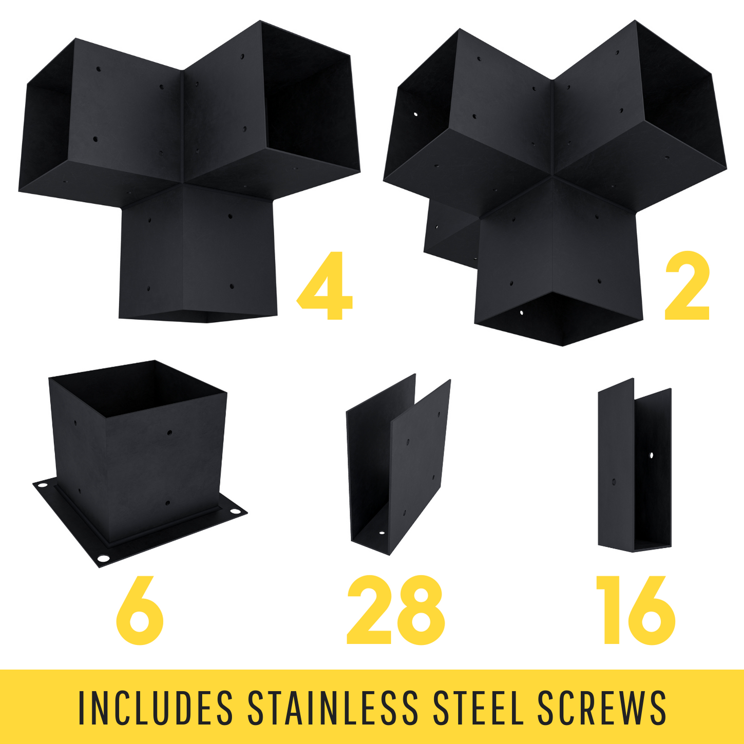 Pergola Hardware Brackets DIY Build Kit - 20% Off