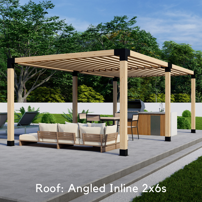 DIY Pergola Kit for a Stand-Alone Pergola Up to 24' x 12' (6x6 Brackets)