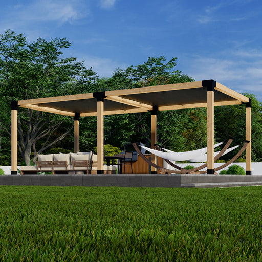 758.1 - 18x10 covered pergola with sun shades