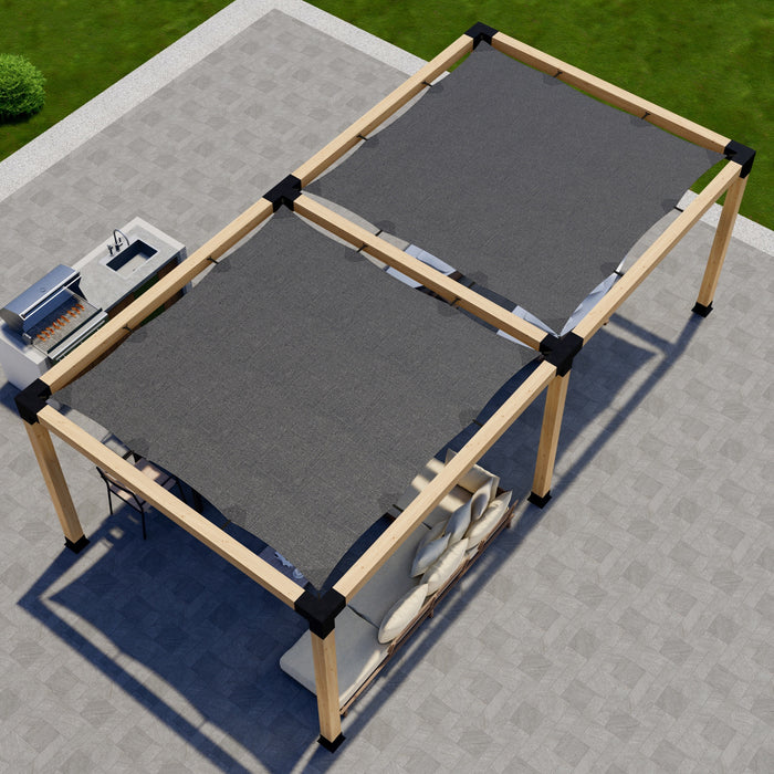 Free-Standing 16' x 10' Pergola with Roof - Kit for 6x6 Wood Posts
