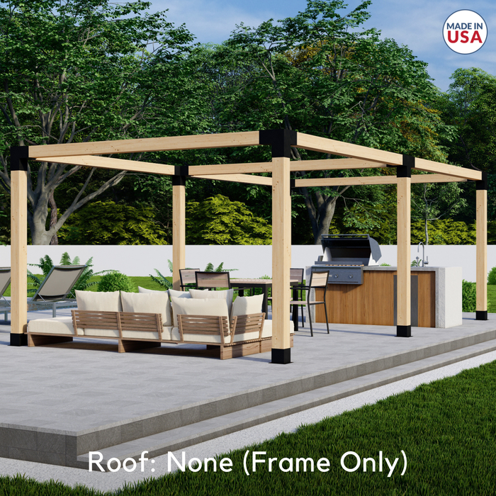 DIY Pergola Kit for a Stand-Alone Pergola Up to 24' x 12' (6x6 Brackets)