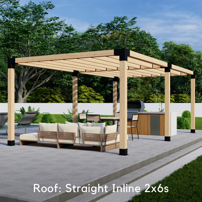 DIY Pergola Kit for a Stand-Alone Pergola Up to 24' x 12' (6x6 Brackets)