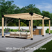 752 - Free-standing 14x10 pergola with medium-spaced inline 2x6 roof rafters