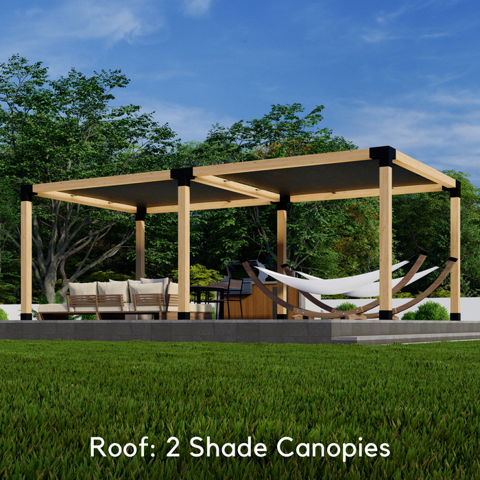 DIY Pergola Kit for a Stand-Alone Pergola Up to 24' x 12' (6x6 Brackets)