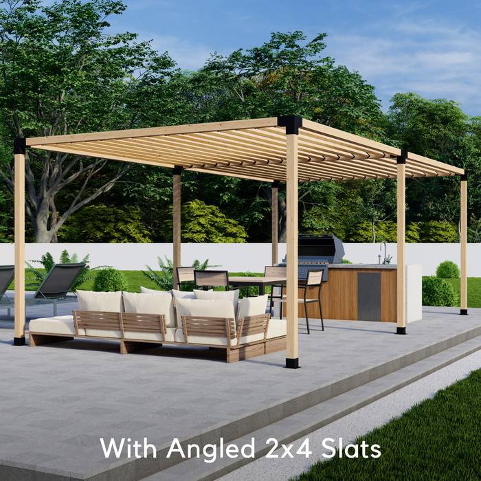 2102 - 14x10 pergola kit with roof (view H)