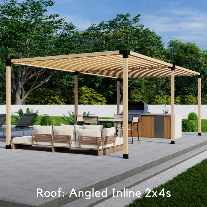 DIY Pergola Kit for a Stand-Alone Pergola Up to 24' x 12' (4x4 Brackets)